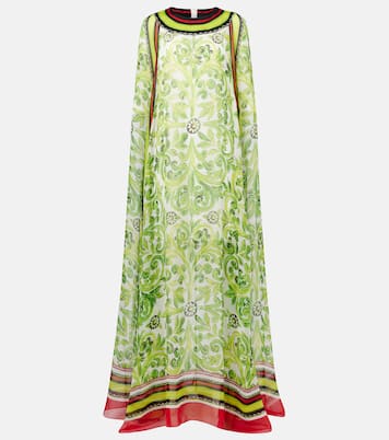 Robe longue imprimée en soie | Dolce&Gabbana