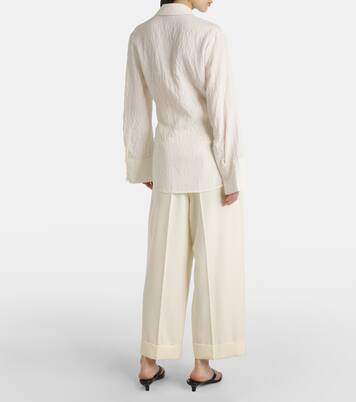 Knot-detail silk-blend shirt | Róhe