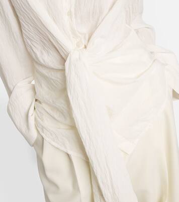 Knot-detail silk-blend shirt | Róhe