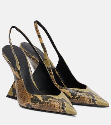 Slingback-Mules Cheope 105 aus Leder | The Attico