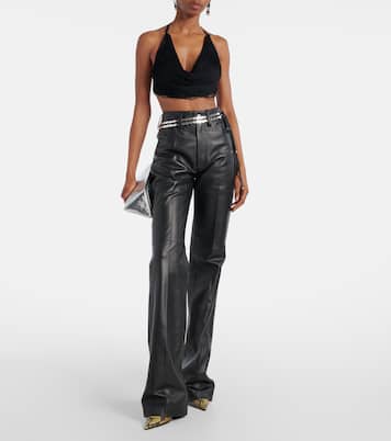 Slingback-Mules Cheope 105 aus Leder | The Attico