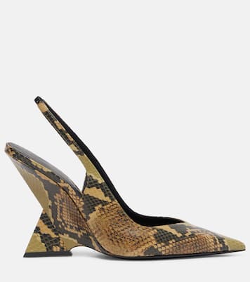 Slingback-Mules Cheope 105 aus Leder | The Attico