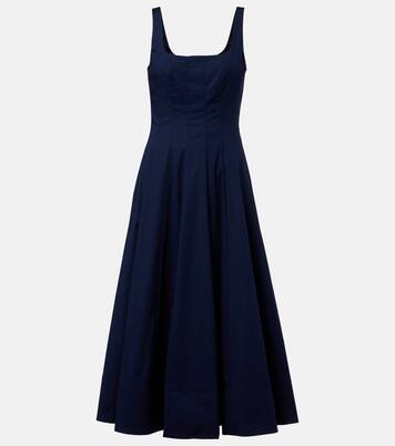 Robe midi Wells en coton | Staud