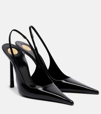 Vendome 110皮革露跟高跟鞋 | Saint Laurent