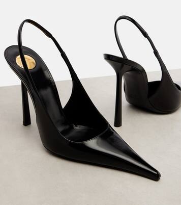 Vendome 110皮革露跟高跟鞋 | Saint Laurent