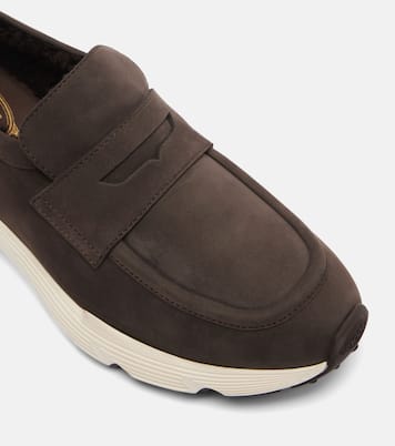 Slip-Ons aus Leder mit Shearling | Tod's