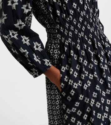 Robe midi Elen brodée en coton | Velvet