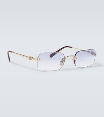 Gafas de sol rectangulares con logo | Miu Miu