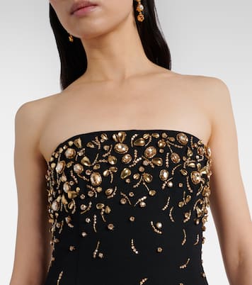 Bustier-Robe Reign aus Crêpe mit Kristallen | Simkhai