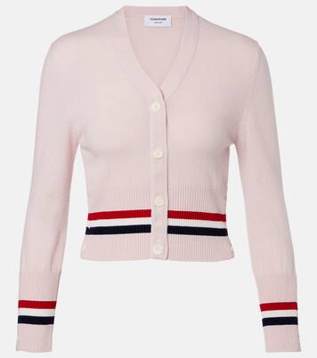 Cardigan cropped in cashmere | Thom Browne