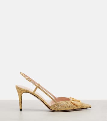 VLogo 80 jacquard slingback pumps | Valentino Garavani