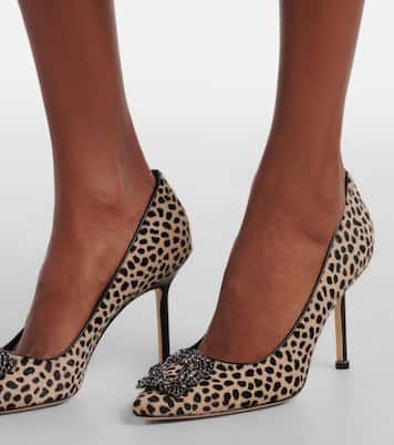 Hangisi 90 leopard-print calf hair pumps | Manolo Blahnik