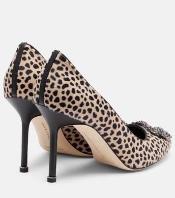 Hangisi 90 leopard-print calf hair pumps | Manolo Blahnik