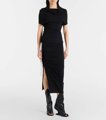 Falda midi Edfu de jersey de algodón | Rick Owens