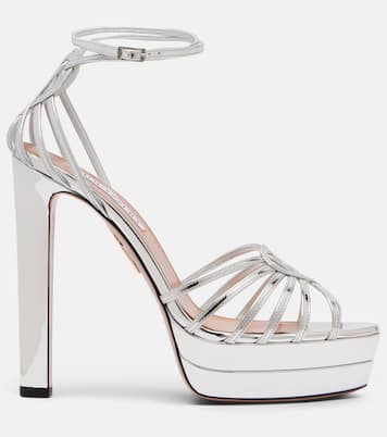 Sweetheart leather platform sandals | Aquazzura