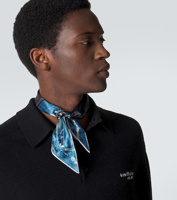 Foulard Trompe l'œil en soie | Acne Studios