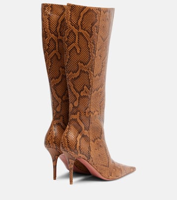 Botas altas Barbara de piel grabada | Amina Muaddi