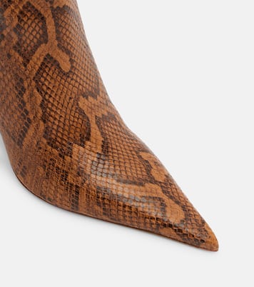 Botas altas Barbara de piel grabada | Amina Muaddi