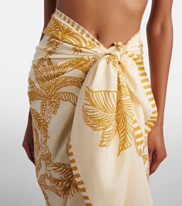 Paréo Jungle imprimé en coton et soie | Eres