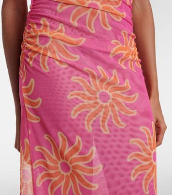 Daphne印花网布中长连衣裙 | Cala de la Cruz