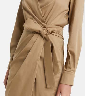 Beta cotton-blend satin wrap dress | Max Mara