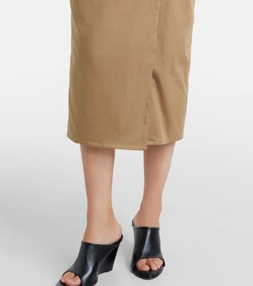 Beta cotton-blend satin wrap dress | Max Mara