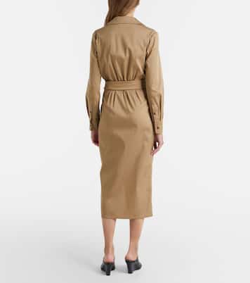Beta cotton-blend satin wrap dress | Max Mara