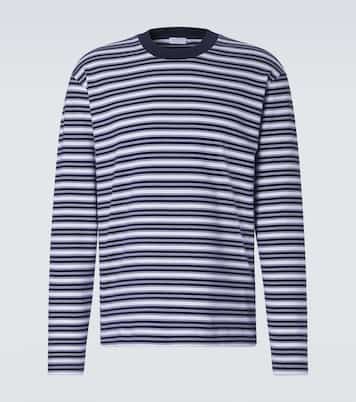 Camiseta en jersey de algodón a rayas | Sunspel