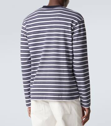 Camiseta en jersey de algodón a rayas | Sunspel