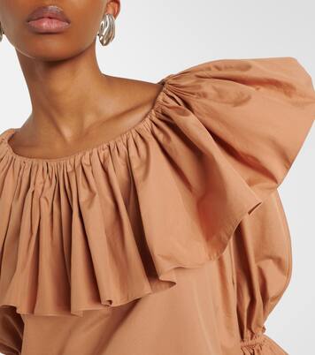 Ruffled cotton poplin blouse | Chloé