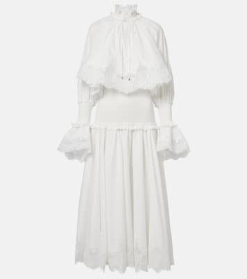 Alchemy lace-trimmed cotton poplin maxi dress | Zimmermann