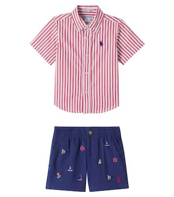 Bébé – Ensemble chemise et short rayé en coton | Polo Ralph Lauren Kids
