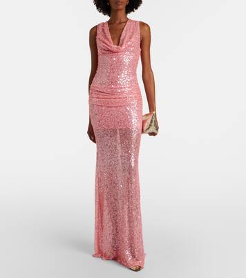 Sequined draped gown | David Koma