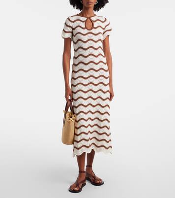 Swing crochet cotton midi dress | La DoubleJ