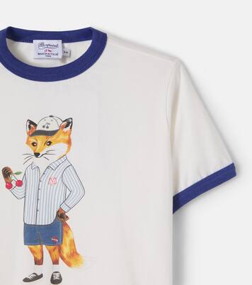 x Kitsuné Akiva printed cotton jersey T-shirt | Bonpoint