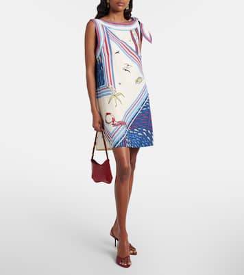 Bedrucktes Minikleid aus Satin | Alémais