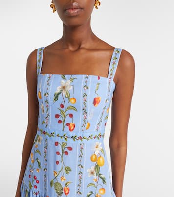 Lima printed linen maxi dress | Agua by Agua Bendita