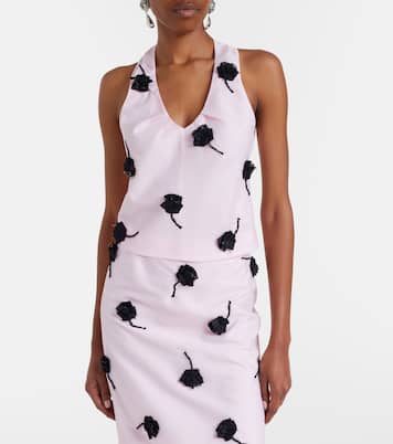 Floral-appliqué top | Shushu/Tong