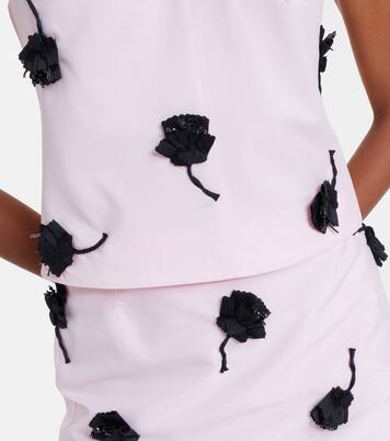 Floral-appliqué top | Shushu/Tong