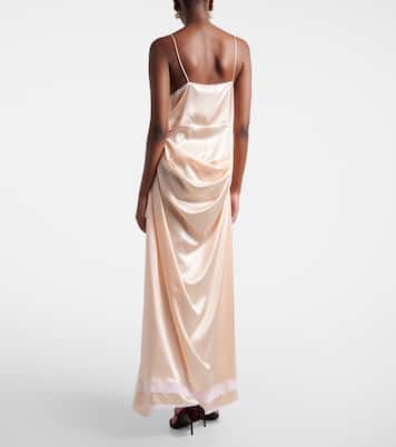 Slipdress aus Seidensatin mit Spitze | Magda Butrym