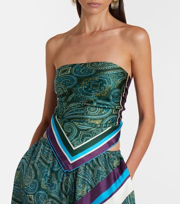 Joni printed silk twill scarf | Alémais