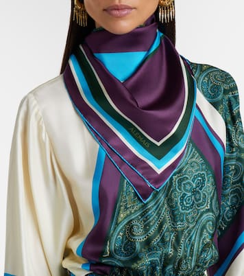 Joni printed silk twill scarf | Alémais