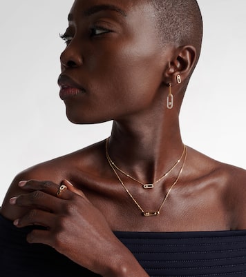 Pendientes Move Link de oro de 18 ct con diamantes | Messika