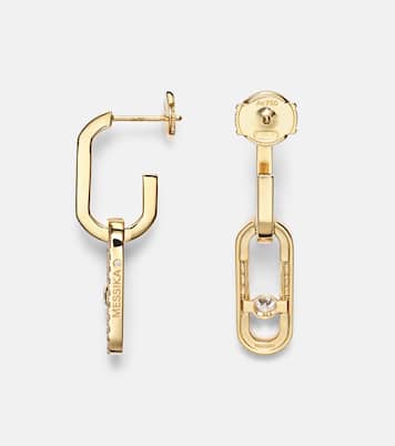 Pendientes Move Link de oro de 18 ct con diamantes | Messika
