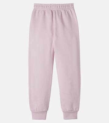 Logo embroidered cotton jersey sweatpants | Versace Kids