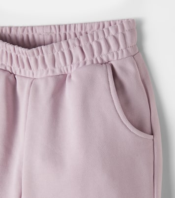 Logo embroidered cotton jersey sweatpants | Versace Kids
