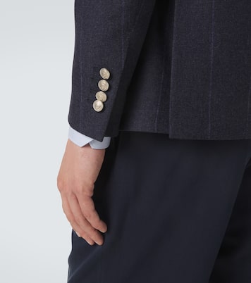 Blazer rayé en laine, coton et cachemire | Eleventy