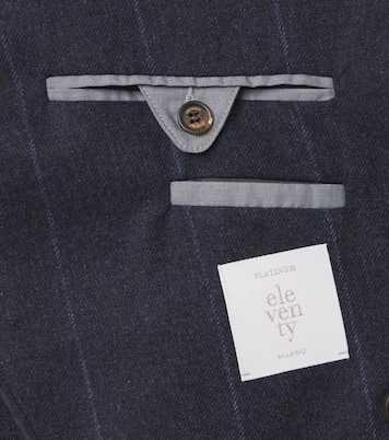 Blazer rayé en laine, coton et cachemire | Eleventy