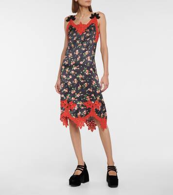 Robe midi à fleurs | Rabanne