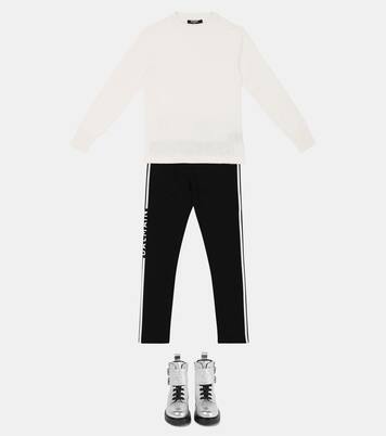 Logo virgin wool sweater | Balmain Kids